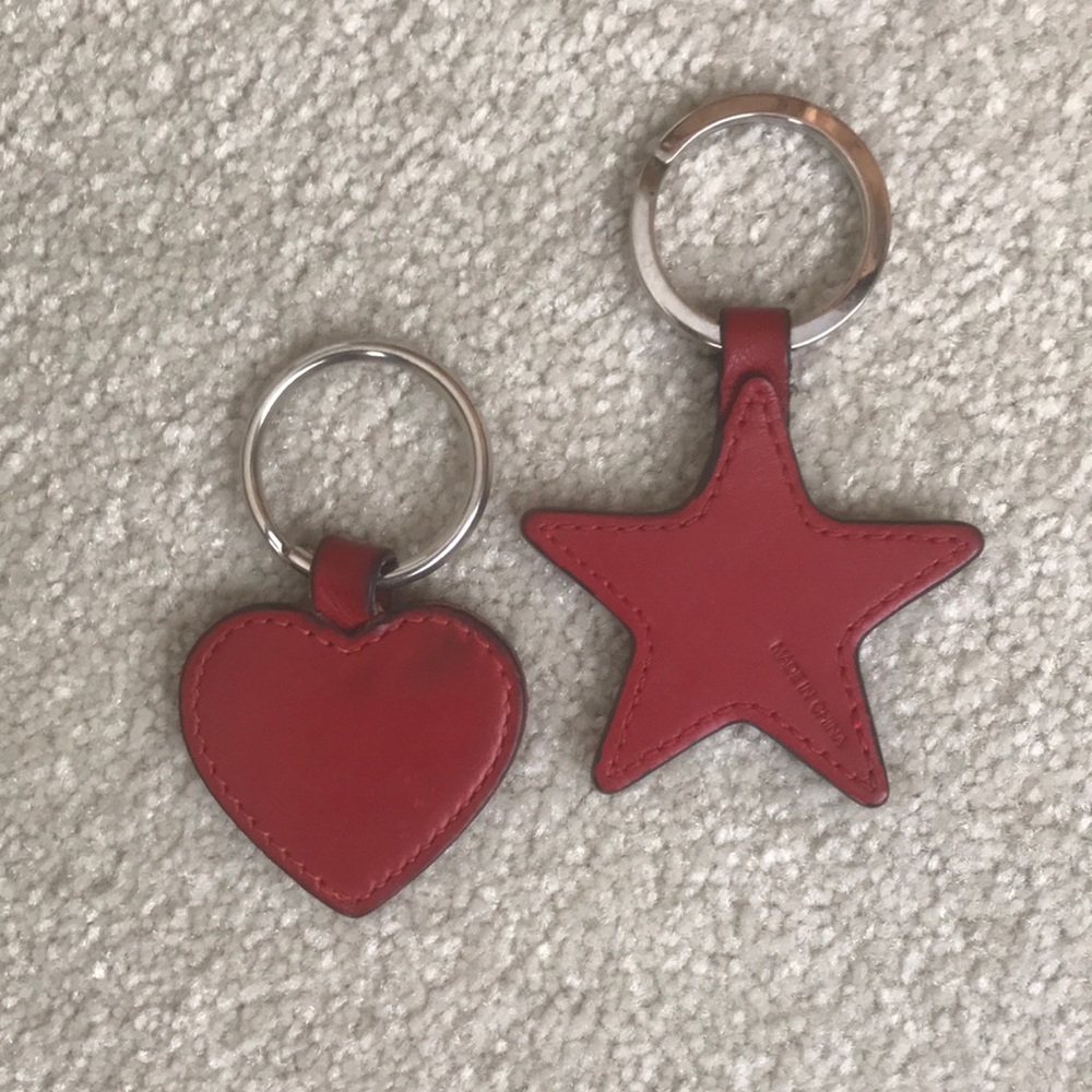 Two Coach Leather Keychains